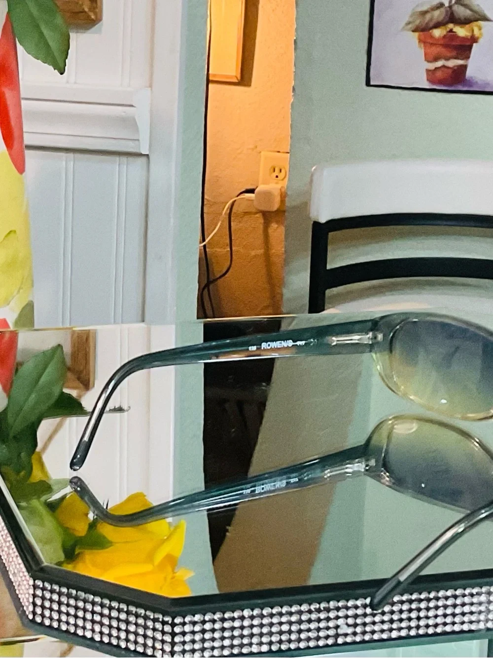 KATE SPADE OLIVE GREEN TRANSLUCENT SUNGLASSES